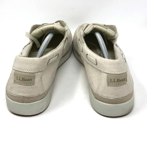 L.L. Bean Denim Tan Boat Deck 2 Eye Tan Mens 11 - Picture 4 of 7